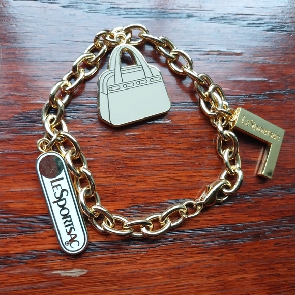 Vintage LeSportsac enamel charm bracelet - Picture 1 of 3